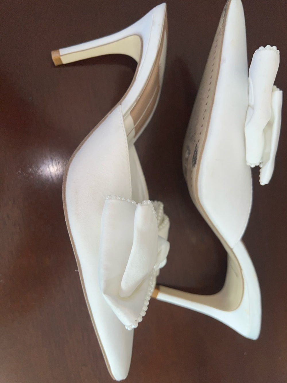 Dolce Vita Kayli Satin Pointed-Toe Bow Mules - Picture 10 of 12